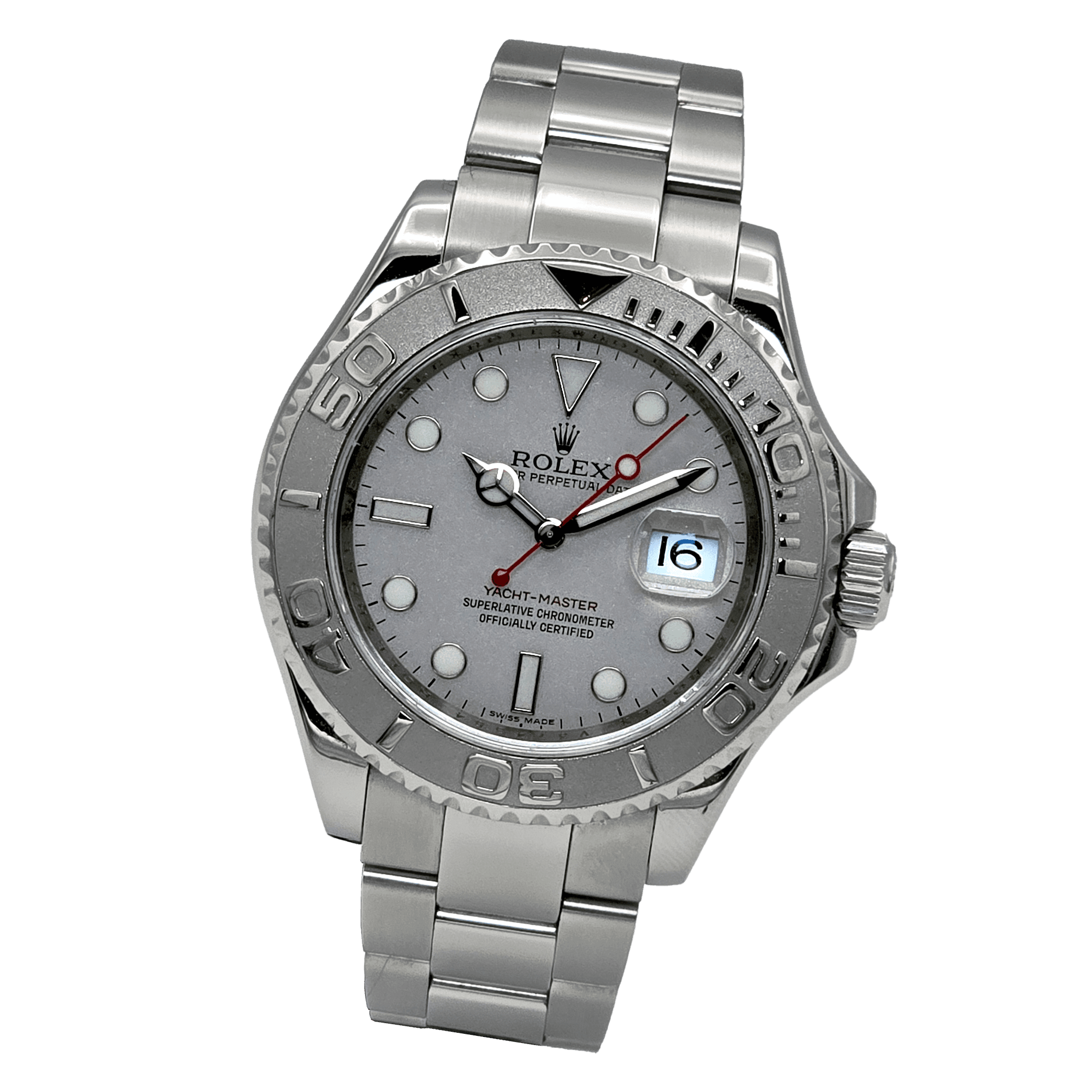 Rolex Yachtmaster 40 Ref. 16622 with platinum dial and bezel – 1