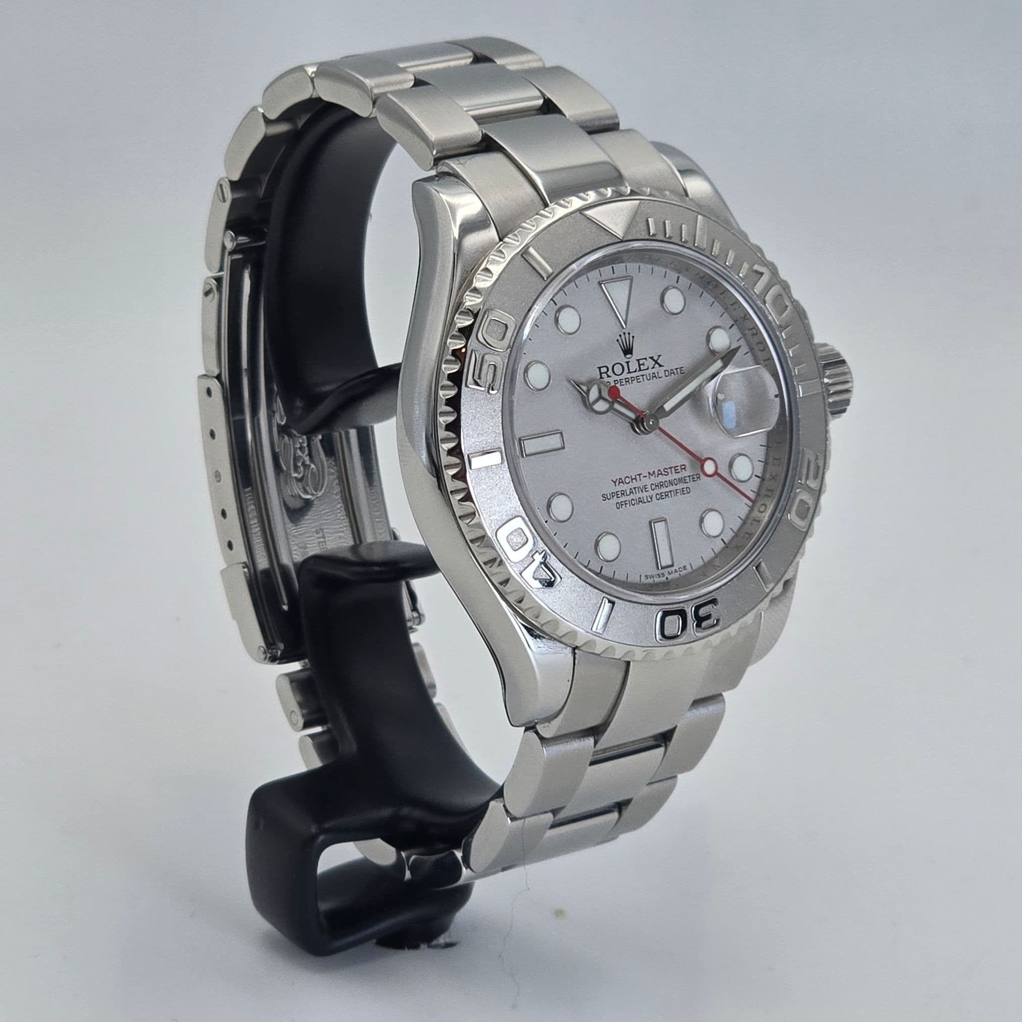 Rolex Yachtmaster 40 Ref. 16622 with platinum dial and bezel – 3