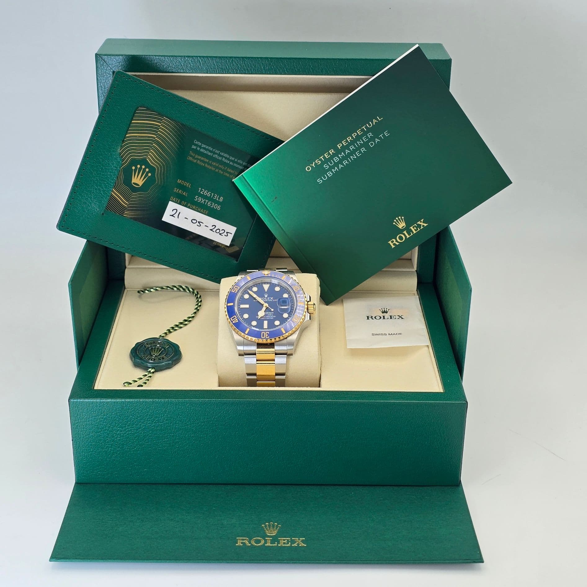 Rolex Submariner DateOyster "Bluesy" Ref. 126613LB latest model – 2