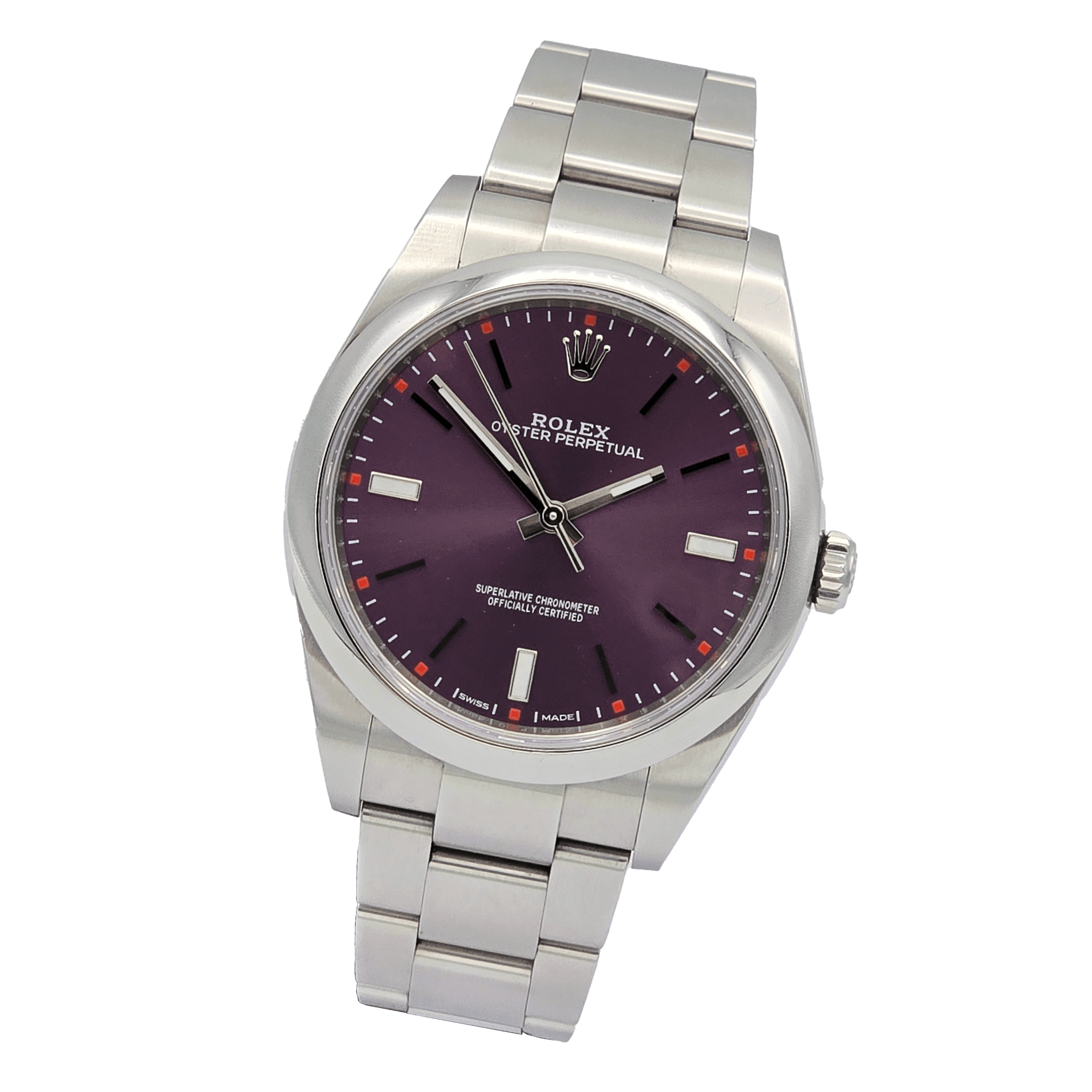 Rolex Oster Perpetual 39mm Ref. 124300 with rare "Red Grape" dial (discontinued) – 1