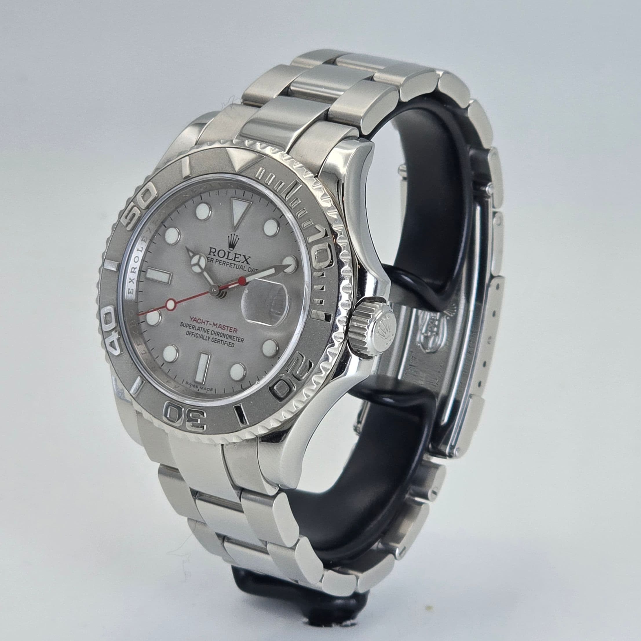 Rolex Yachtmaster 40 Ref. 16622 with platinum dial and bezel – 4